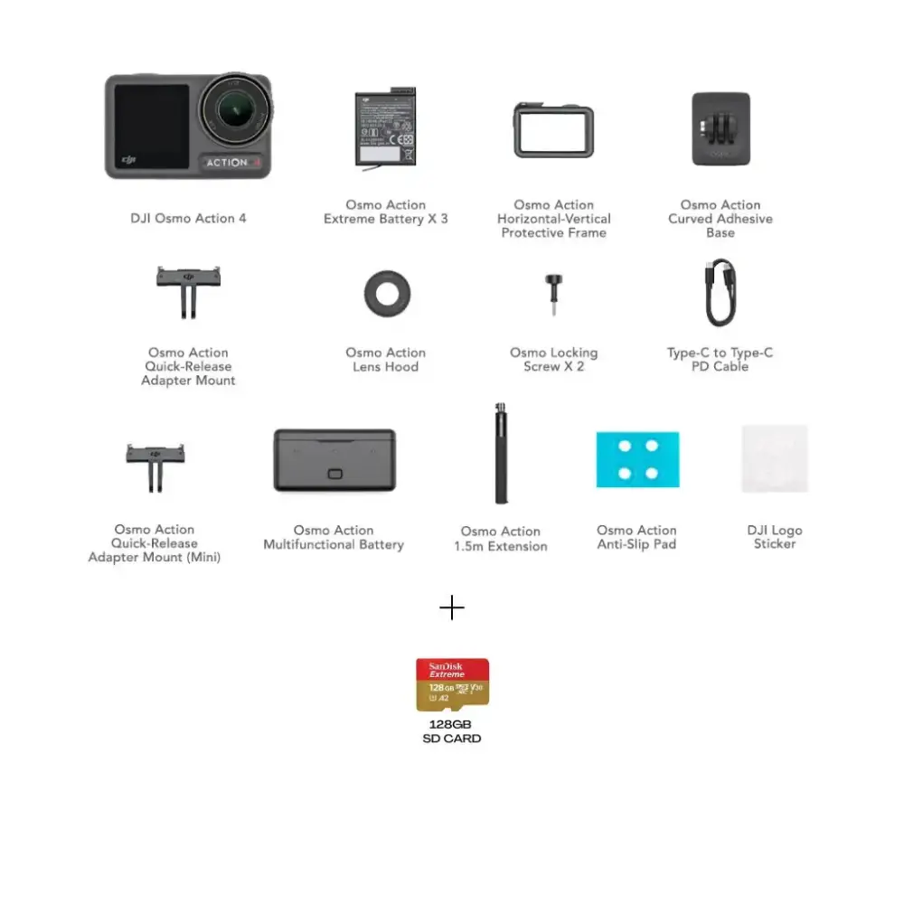 DJI Osmo Action 4 Standard & Adventure Combo + 64/128GB Micro SD Card - Image 4